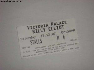 Billy Elliot - Théatre Victoria - Londres