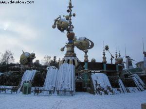 Disneyland Paris sous la neige