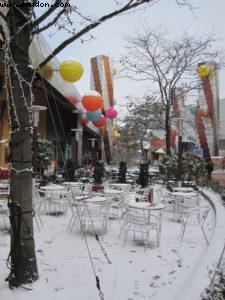 Disneyland Paris sous la neige
