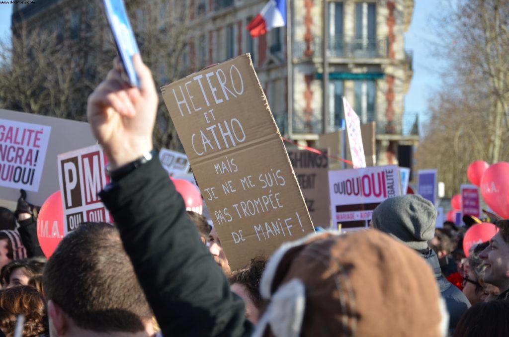 Manif pour l'égalité des droits au mariage