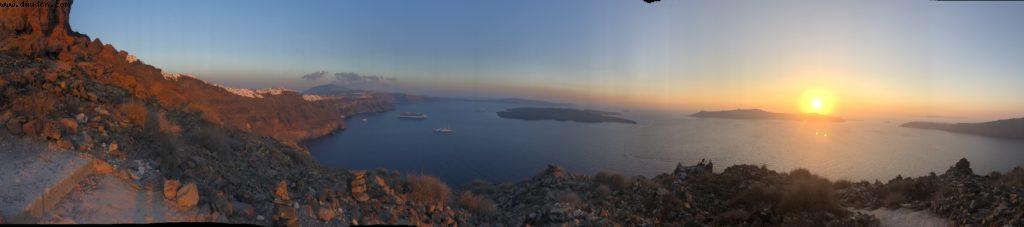 Sunset @ Skaros Rock - Fira - Our 68th Atlantis cruise (Celebrity Reflection)