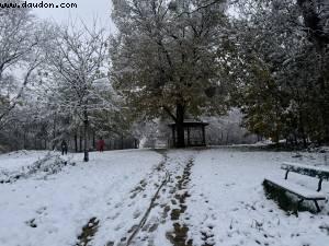 Early snow storm in Paris - Bois de Vincennes - Paris,France