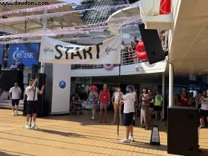 High heels race- La Demence Cruise - Celebrity Infinity